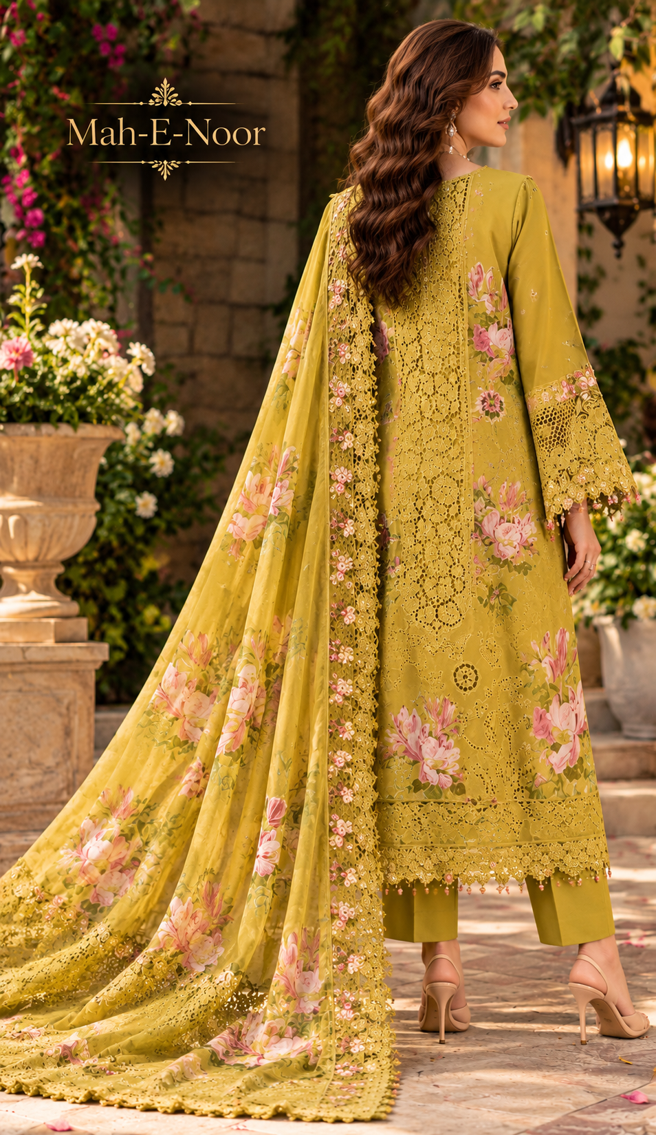 Mah-E-Noor winter 3pc Emboridered Viscose