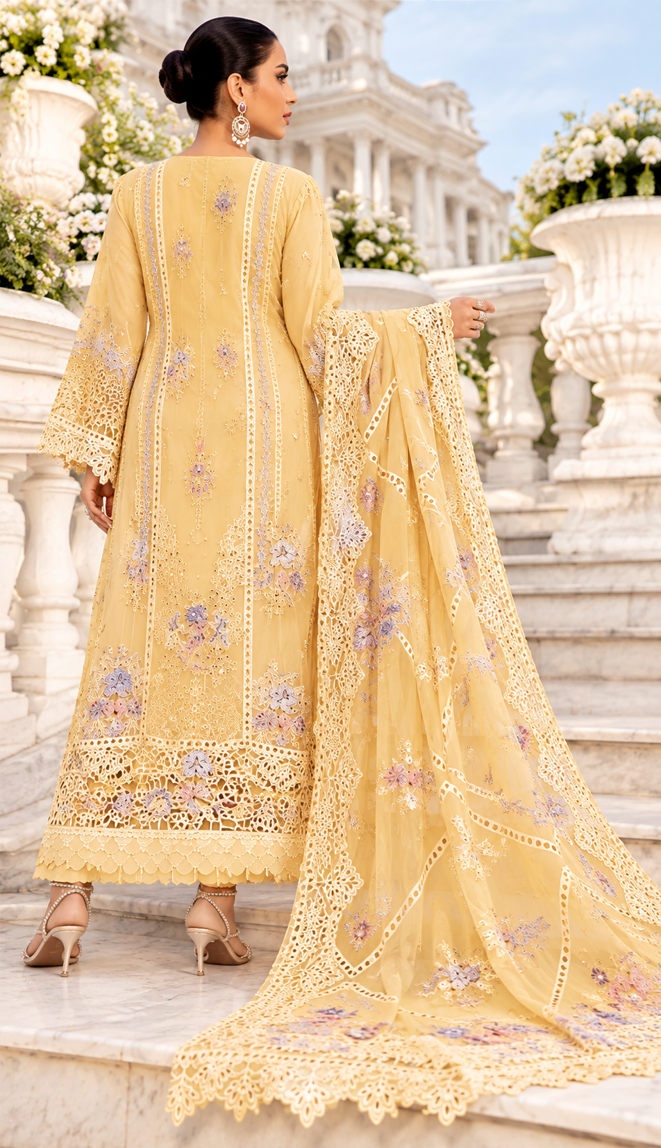 Mah-E-Noor winter 3pc Emboridered Viscose