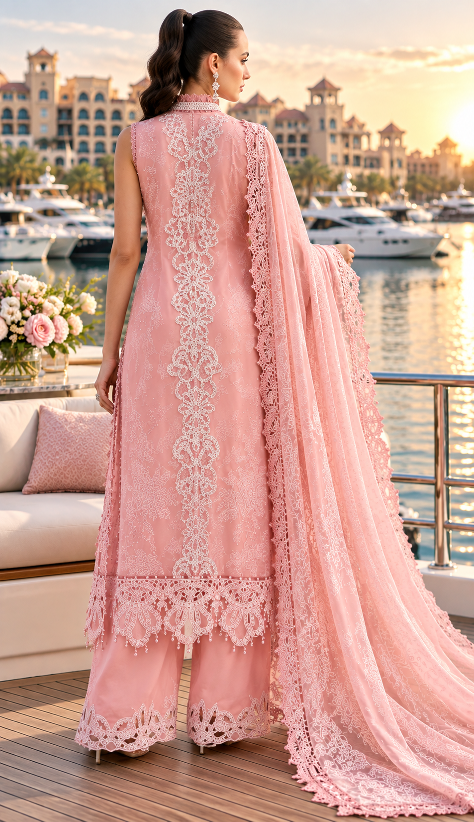 Mah-E-Noor winter 3pc Emboridered Viscose