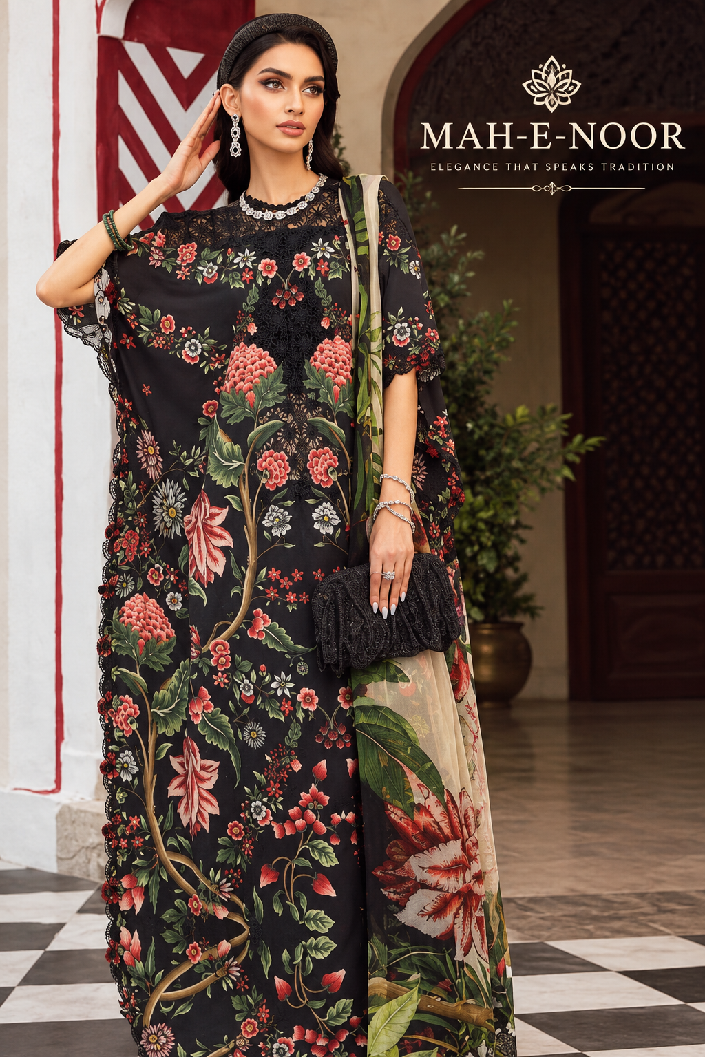 Mah-E-Noor Premium Winter Collection 3-Piece