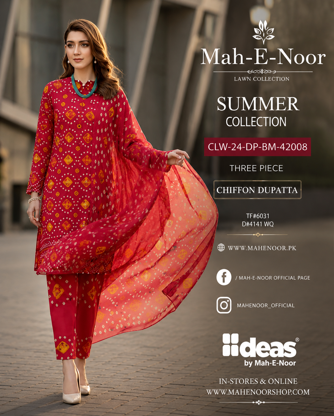 Mah-E-Noor Premium Lawn 3-Piece
