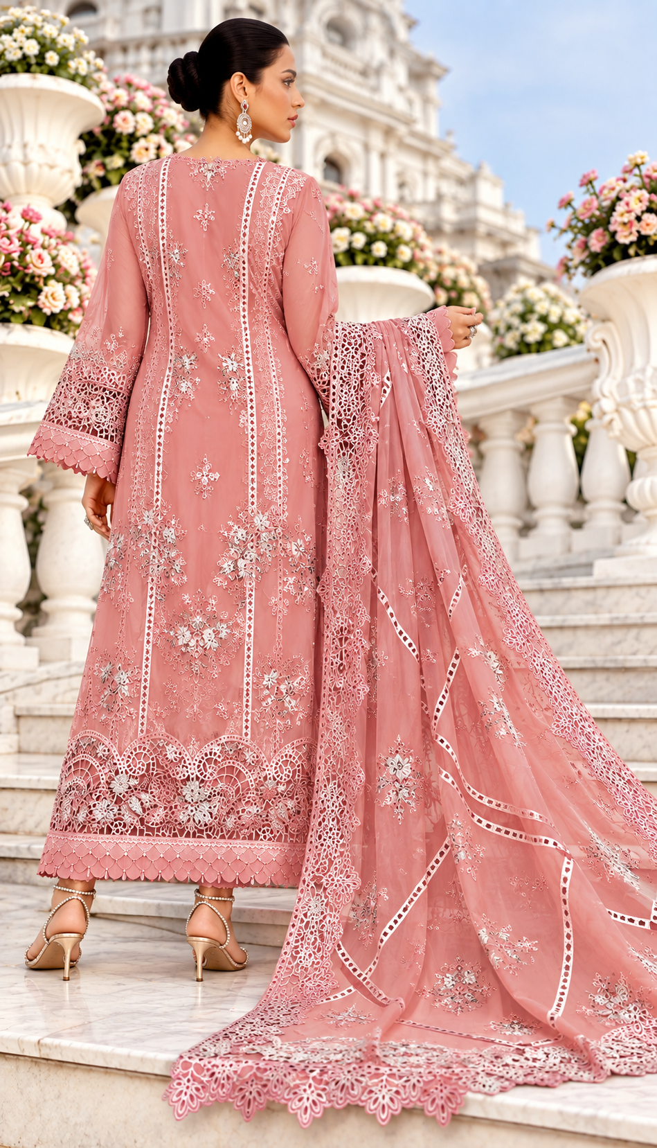 Mah-E-Noor winter 3pc Emboridered Viscose