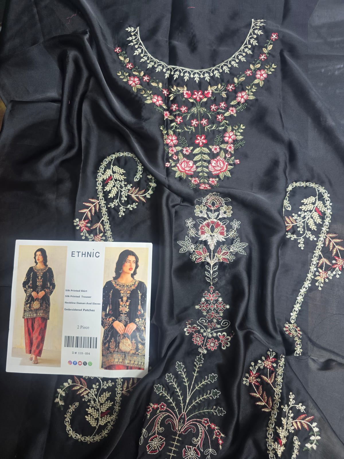 Mah-E-Noor winter 2pc  ETHNIC SLIK