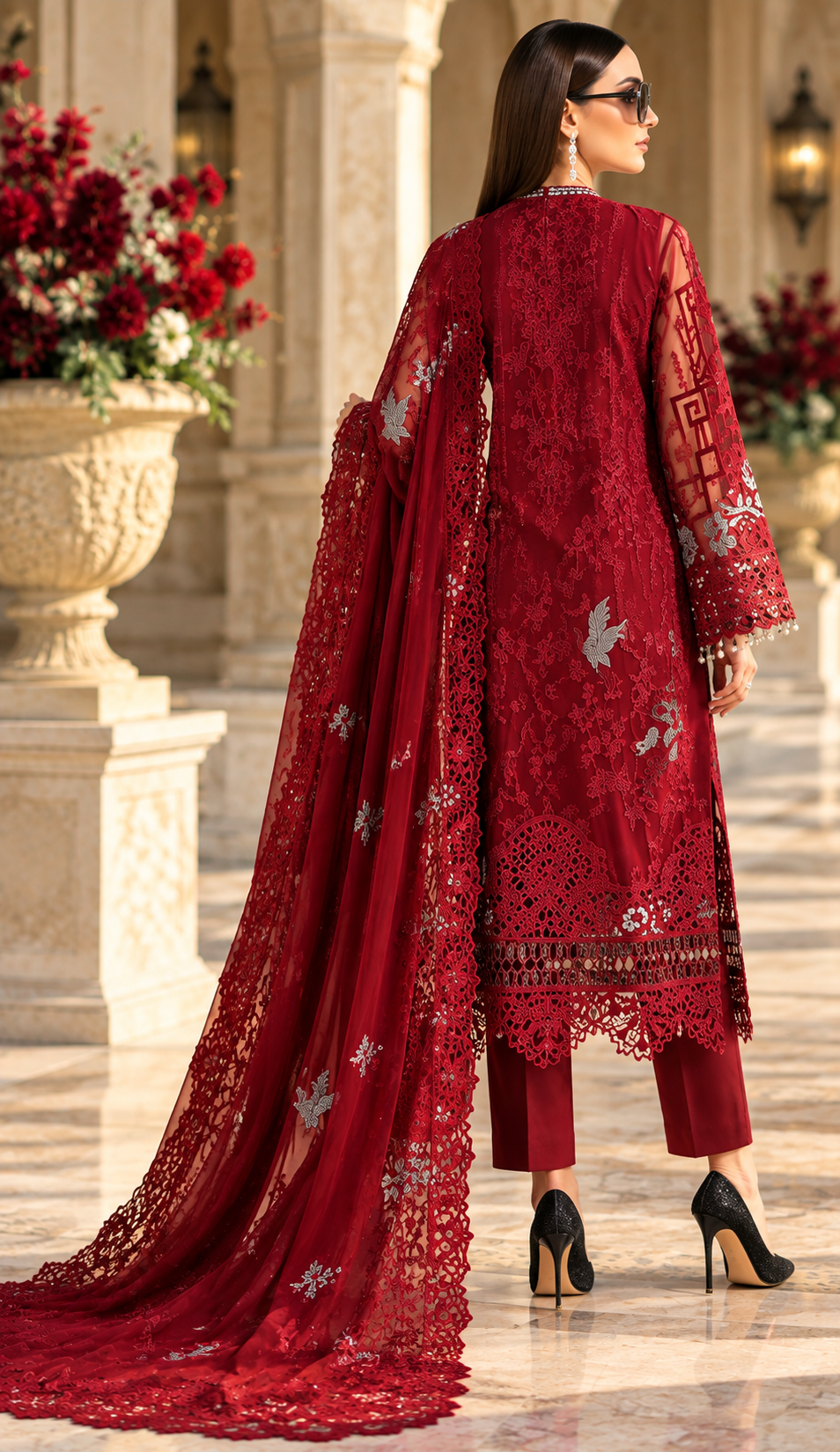 Mah-E-Noor winter 3pc Emboridered Viscose