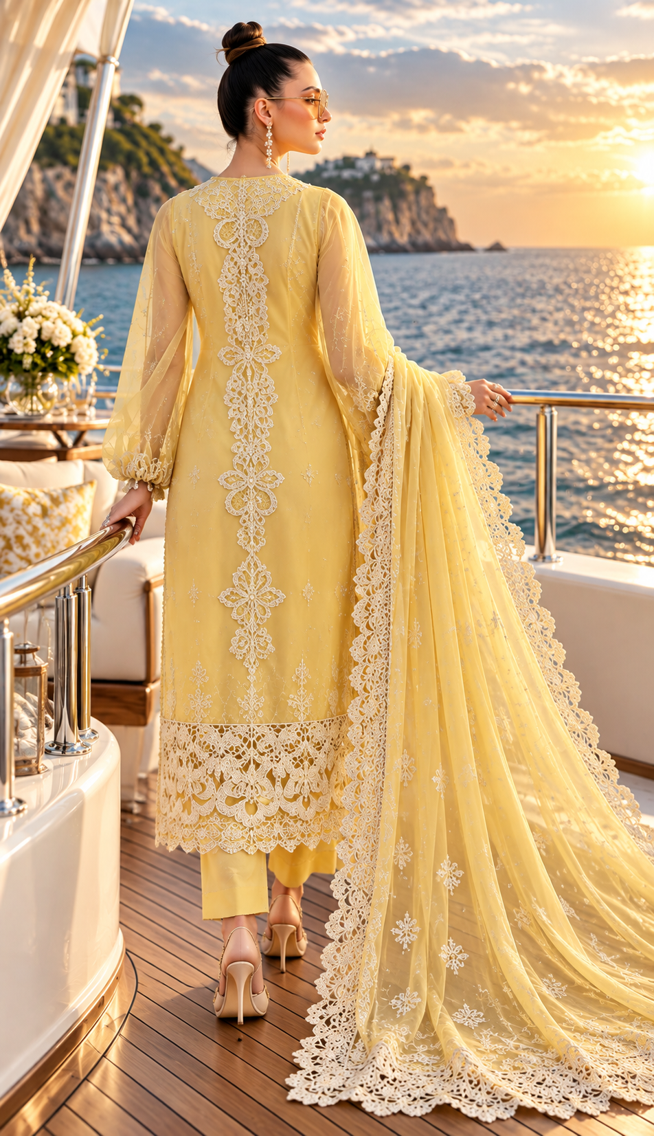 Mah-E-Noor winter 3pc Emboridered Viscose
