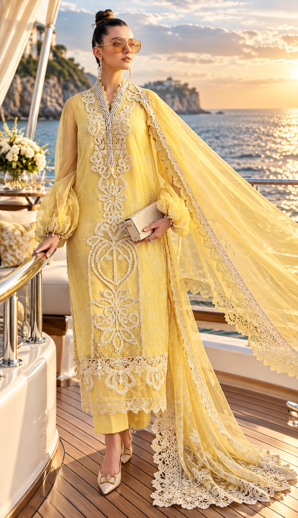 Mah-E-Noor winter 3pc Emboridered Viscose