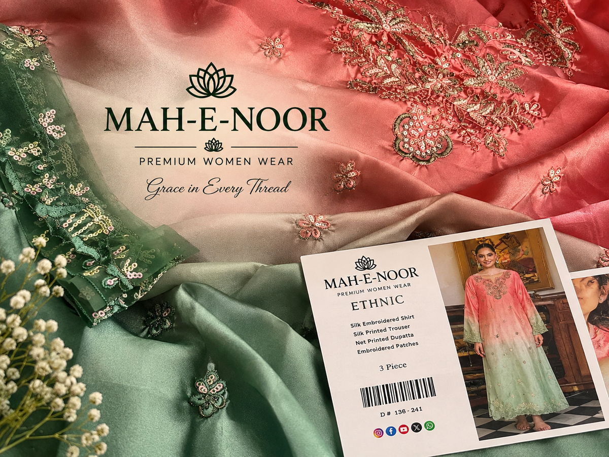 Mah-E-Noor Premium Winter Collection 3-Piece