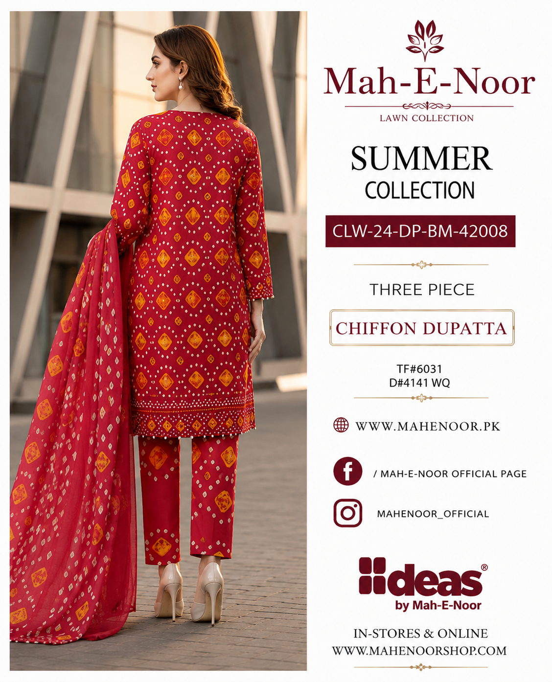Mah-E-Noor Premium Lawn 3-Piece