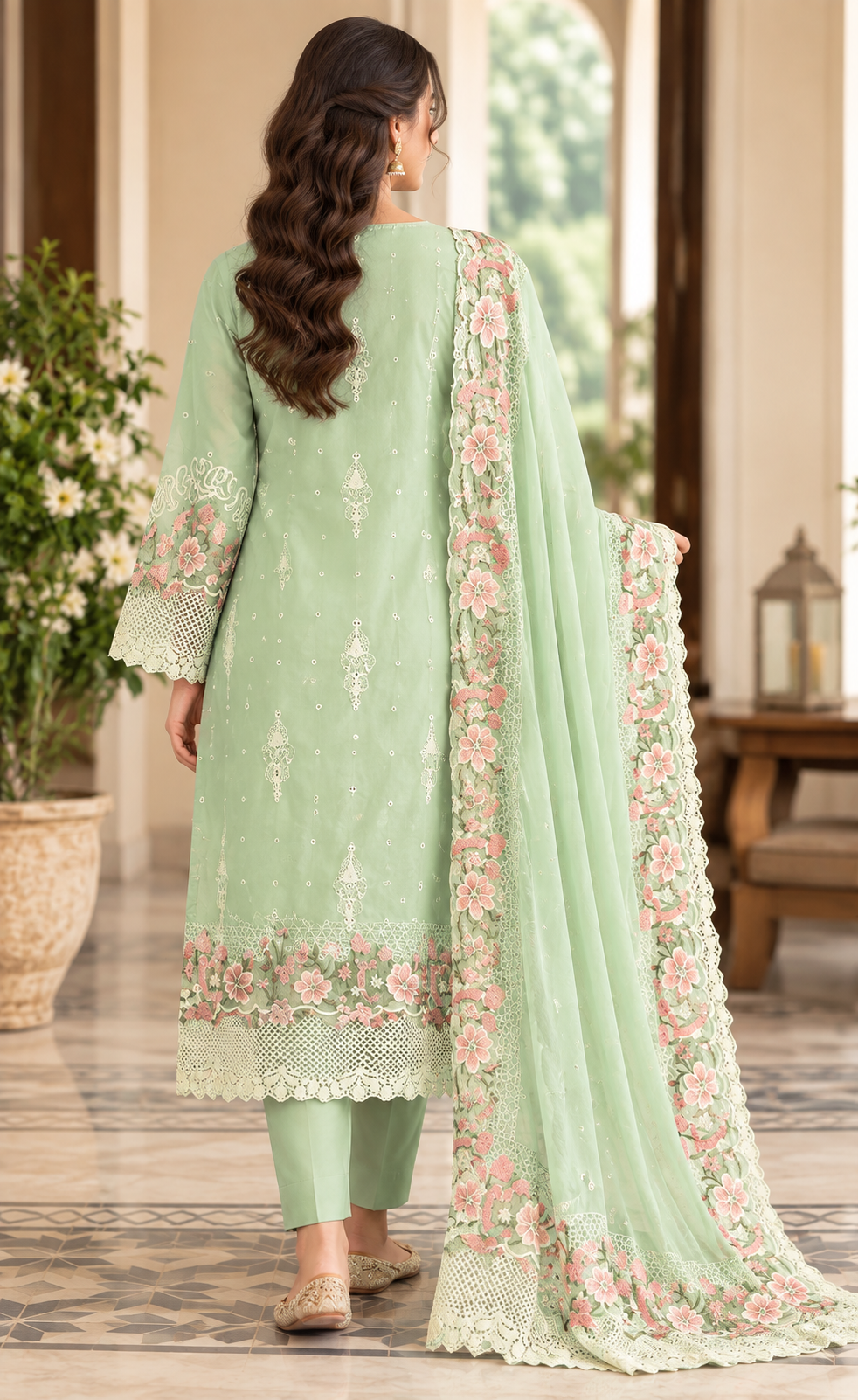 Mah-E-Noor winter 3pc Dyed Dhanak